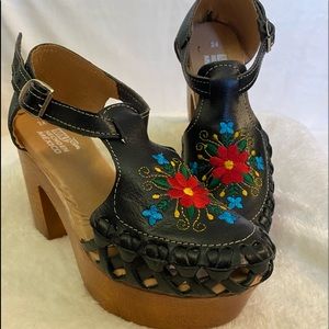 Huarache style heels